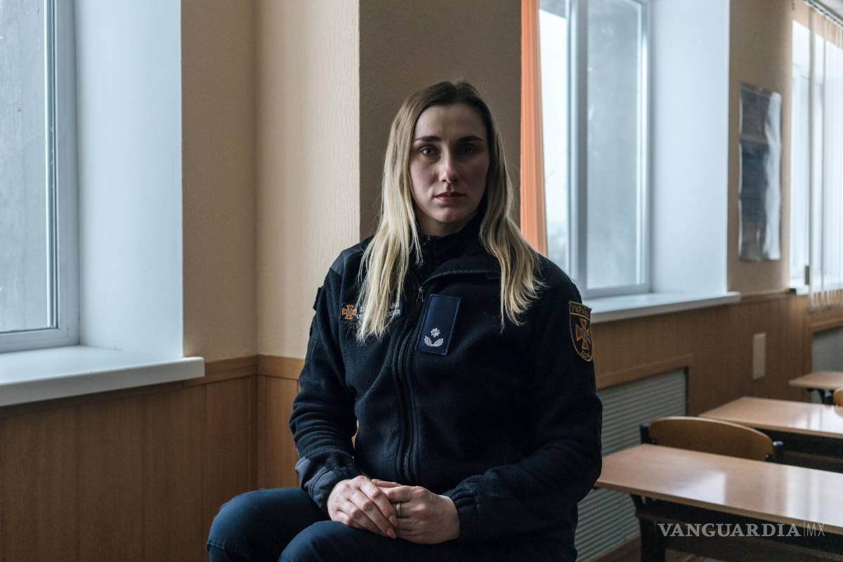 $!Liubov Kirnos, directora de una unidad de un equipo de psicólogos del Departamento de Servicios de Emergencia de Kiev.