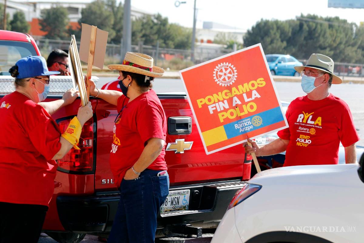 Conmemoran Día Mundial Contra la Polio con caravana en Ramos Arizpe y Saltillo