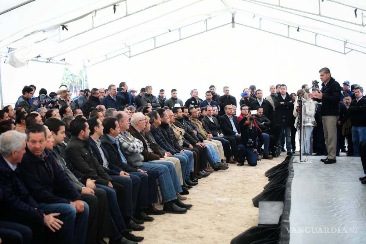 $!Coloca gobernador primera piedra de Laguna Industrial Park, en Matamoros