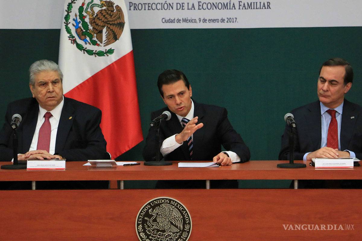 Los 37 acuerdos que firmaron Peña y empresarios tras el gasolinazo