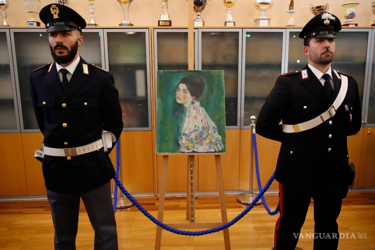 $!Confirman que el cuadro "Retrato de una dama” es de Gustav Klimt, fue robado hace 23 años