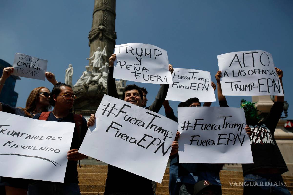 Protestas por la visita de Trump; en Los Pinos, Peña conversa con el abierto enemigo de los mexicanos