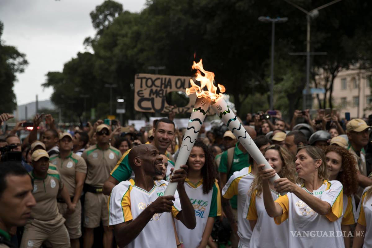 $!La antorcha olímpica llegó a Río