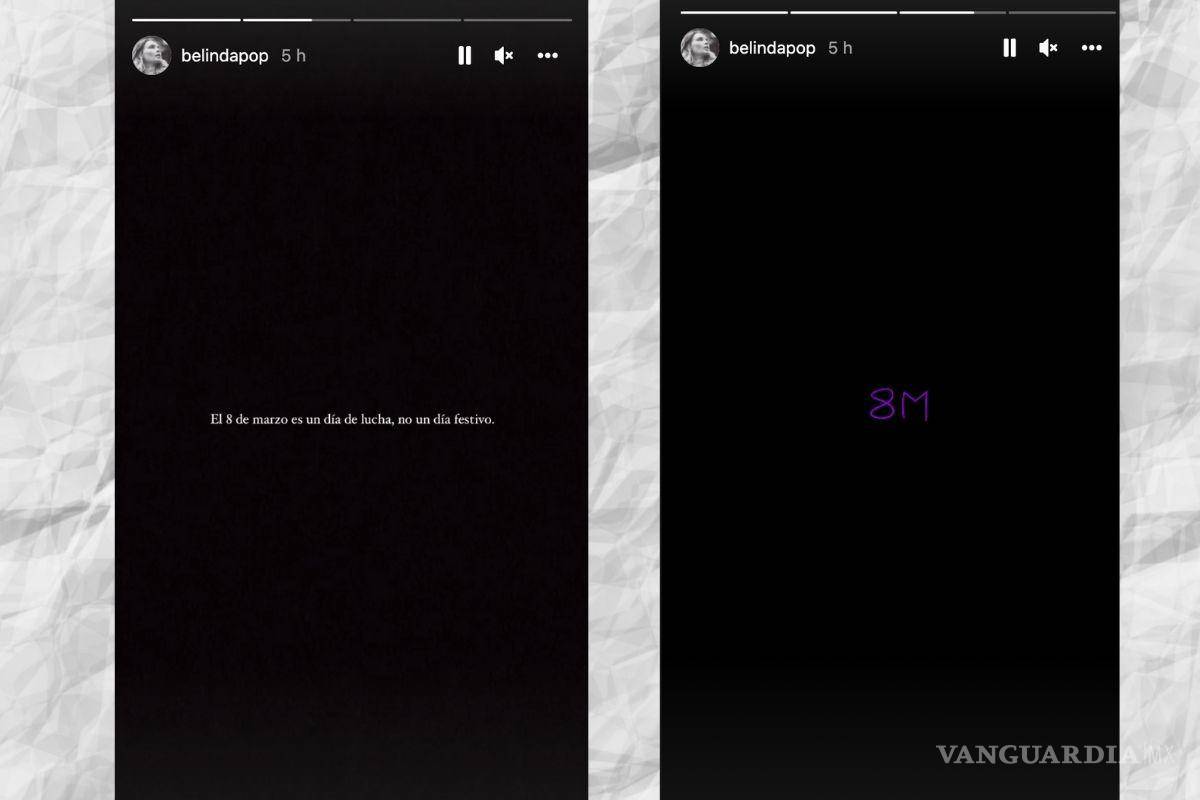 $!La cantante reapareció en redes sociales con un mensaje en donde asegura que el 8M es un día de lucha, no de fiesta.
