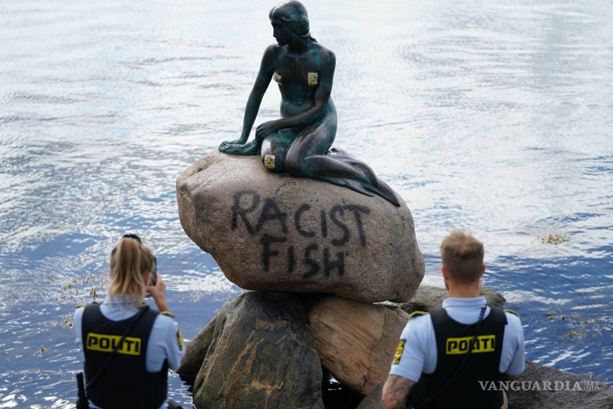 Vandalizan la estatua de la Sirenita de Hans Christian Andersen en Copenhague