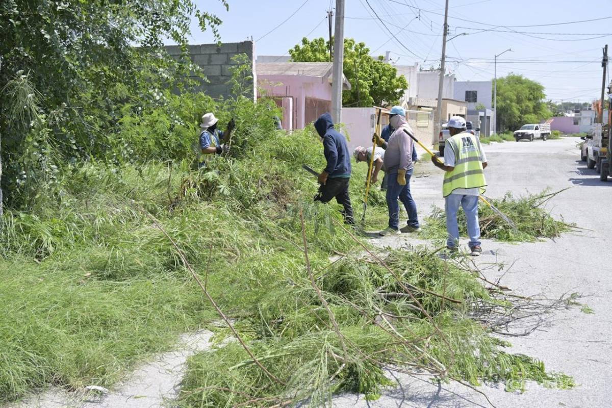 $!El programa “Monclova Limpio y con Valor” permitió retirar 2.2 toneladas de cacharros y residuos voluminosos en las colonias Cañada Norte y Cañada Sur.
