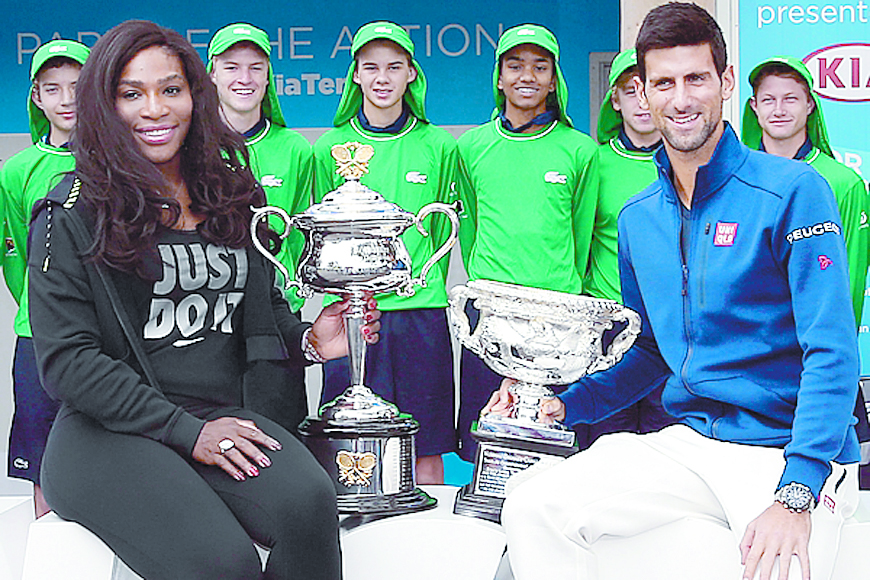 Djokovic y Williams a defender sus coronas