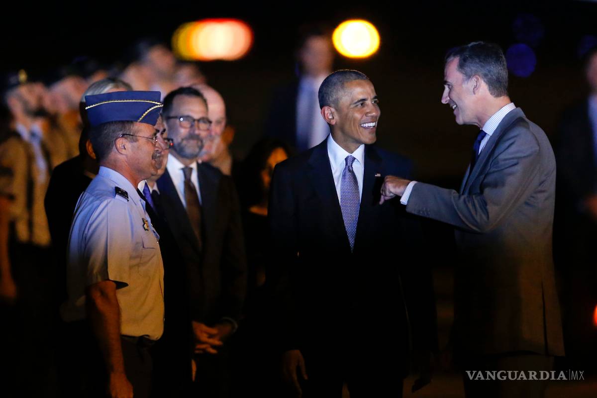 $!Barack Obama arriba a Madrid en breve visita