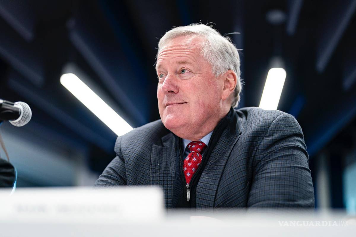 $!Mark Meadows, exjefe de gabinete de la Casa Blanca, durante un foro en Washington.