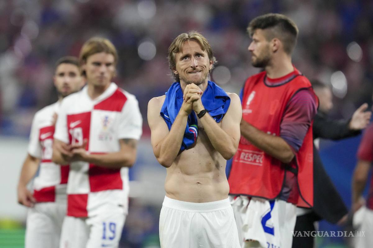 $!Croatia's Luka Modric reacts at the end of Group B match between Croatia and Italy at the Euro 2024 soccer tournament in Leipzig, Germany, Monday, June 24, 2024. (AP Photo/Sunday Alamba)