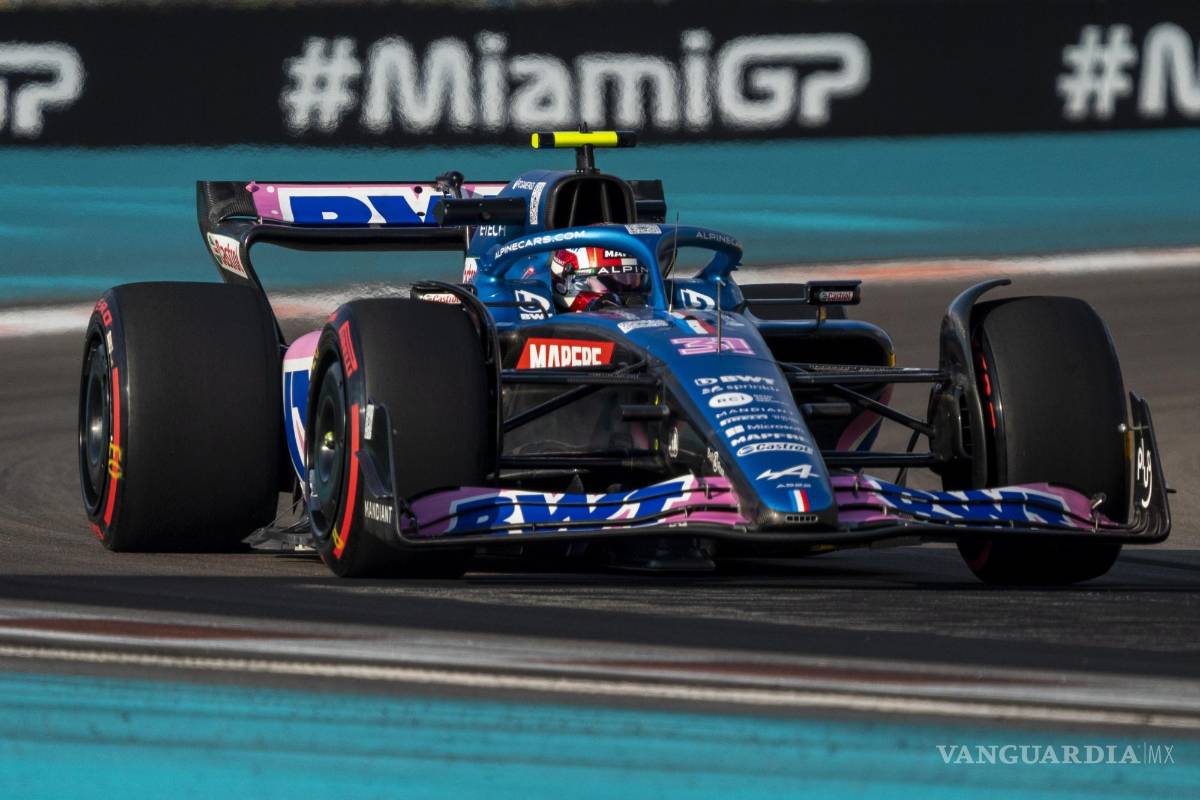 $!El piloto francés Esteban Ocon de Alpine F1 Team en acción durante los entrenamientos libres 2 del Gran Premio de Fórmula 1 de Miami.