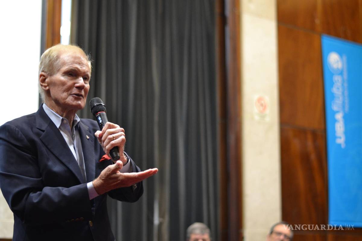 $!El administrador de la NASA, Bill Nelson, charla ante alumnos y autoridades de la institución universitaria y del Ministerio de Ciencia, Tecnología e Innovación.