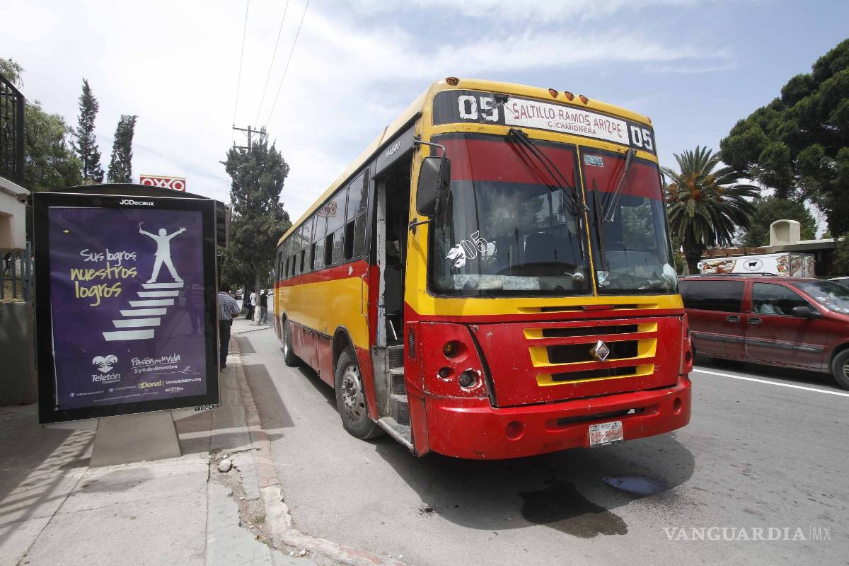 En Saltillo, estudian incremento a tarifas del transporte conurbado