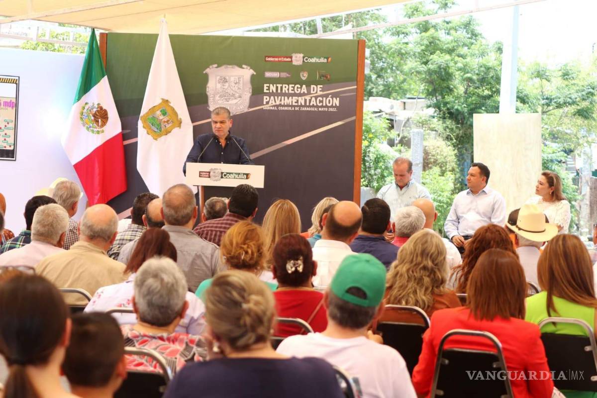 $!Evento en Sabinas “Entrega de pavimentación”.