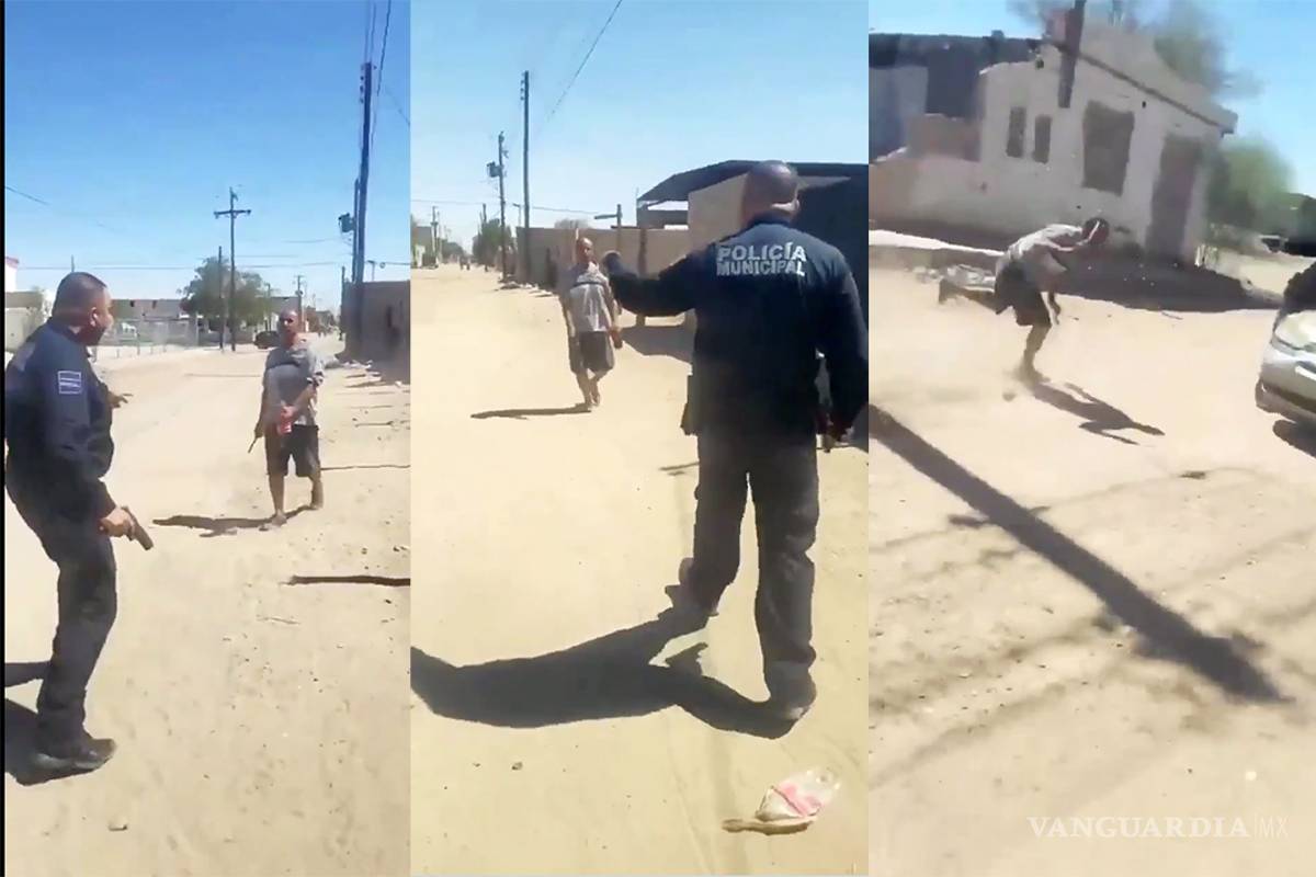 Policía municipal abate a hombre que lo atacó con un cuchillo en Sonora