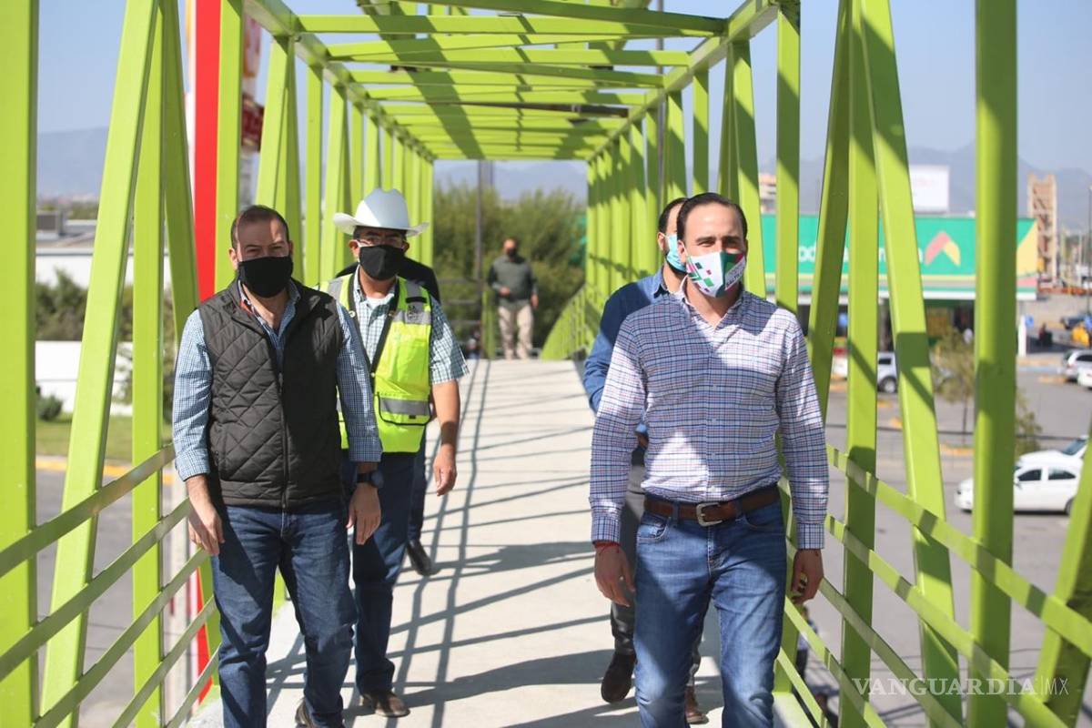 Registra 95 por ciento de avance puente peatonal en populosa colonia de Saltillo