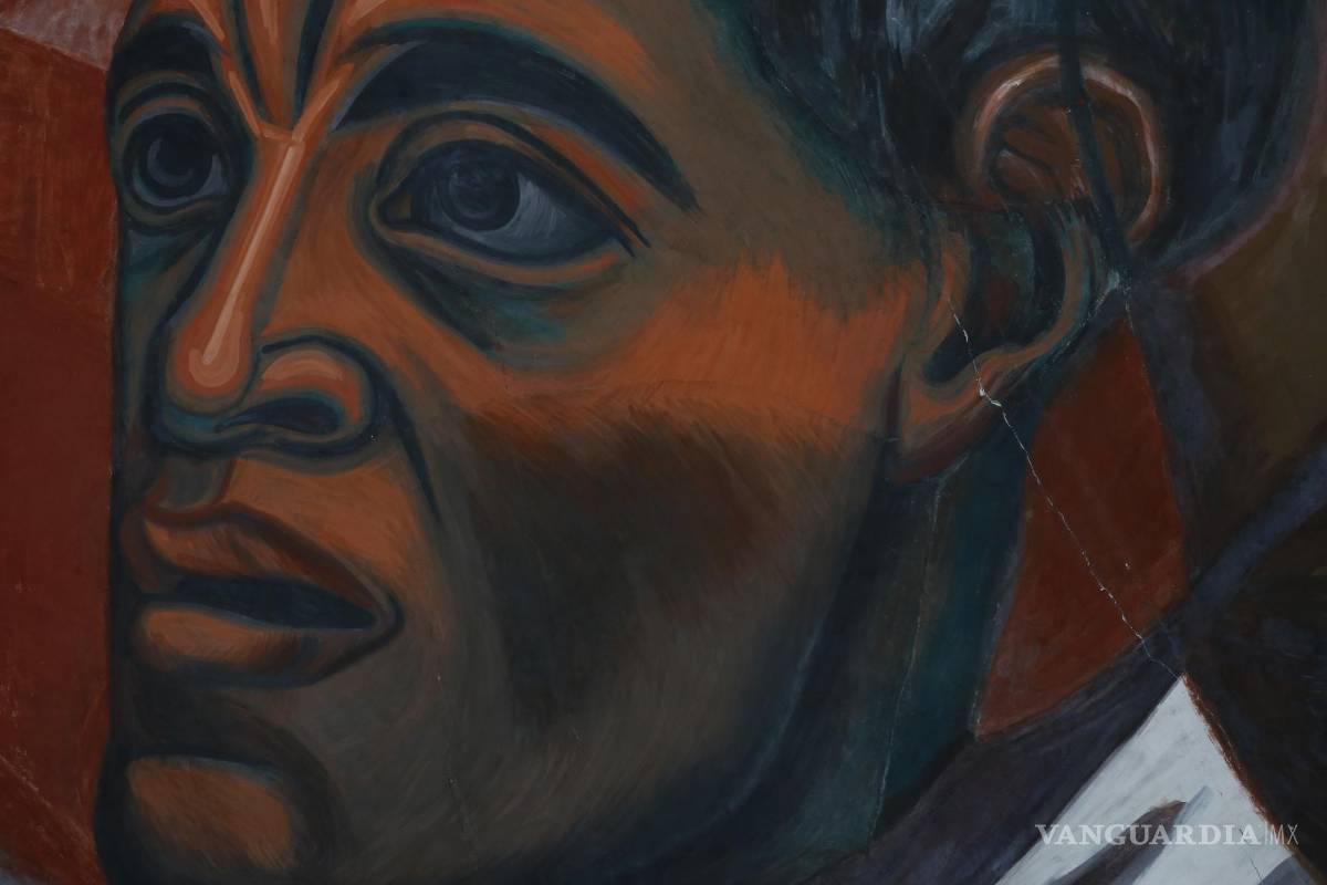 $!Mural “El Hombre Creador y Rebelde” de José Clemente Orozco, que sufrió daños por el sismo en el Museo de las Artes (MUSA) en Guadalajara (México).