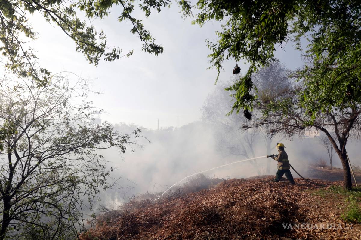 Ahora, alarma fuego en el Bosque Urbano de Saltillo