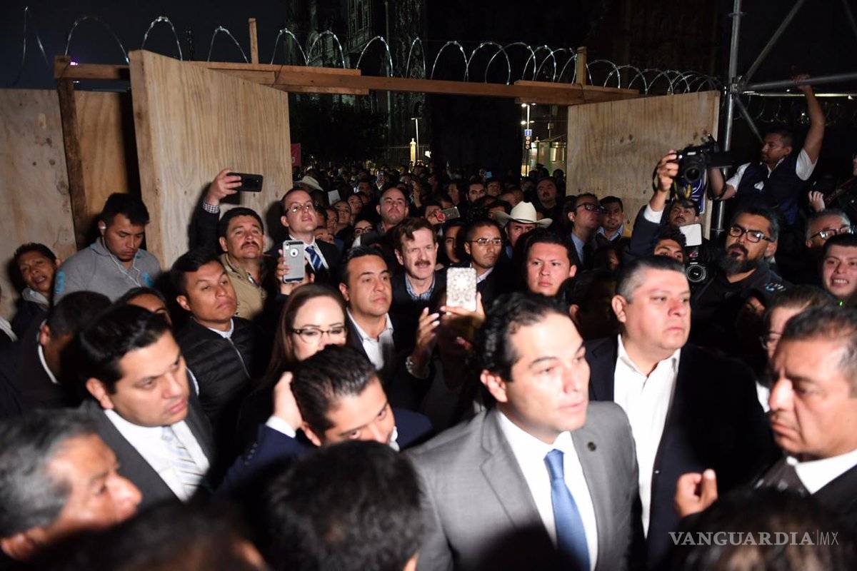 Confirma Presidencia que usaron gas lacrimógeno contra alcaldes en protesta