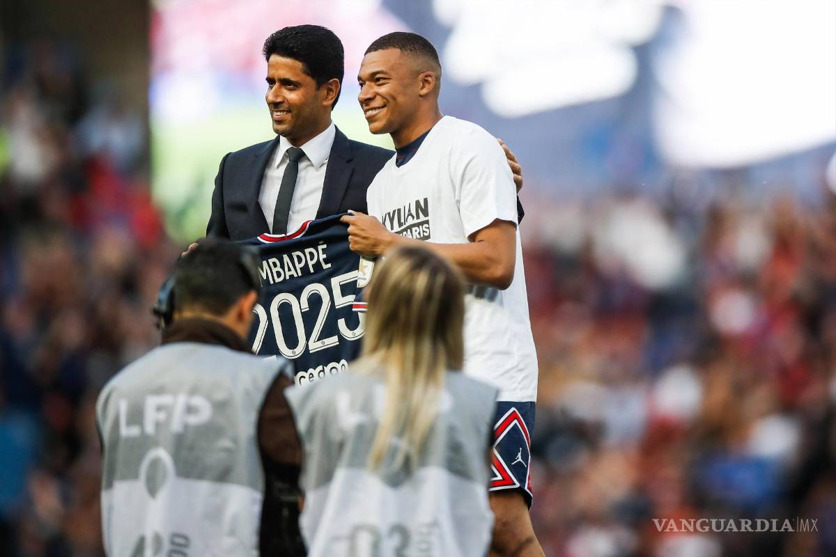 $!Nasser Al-Khelaifi, presidente del PSG, y Kylian Mbappé.