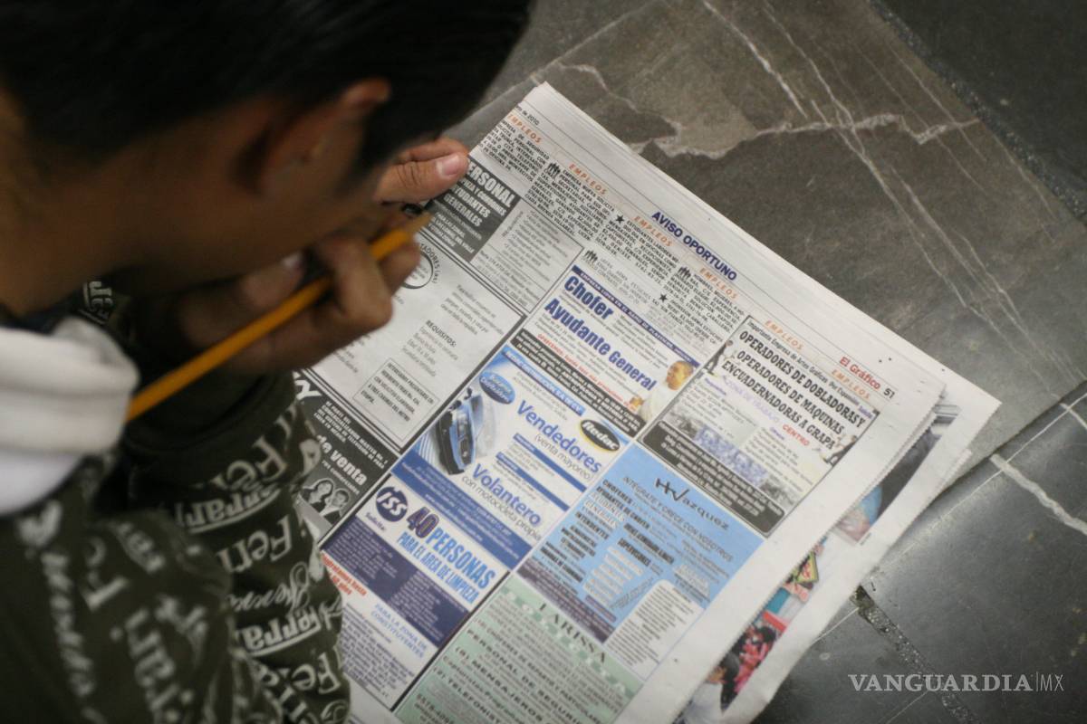 Registra Coahuila 69 mil 701 desocupados durante el 3T: INEGI