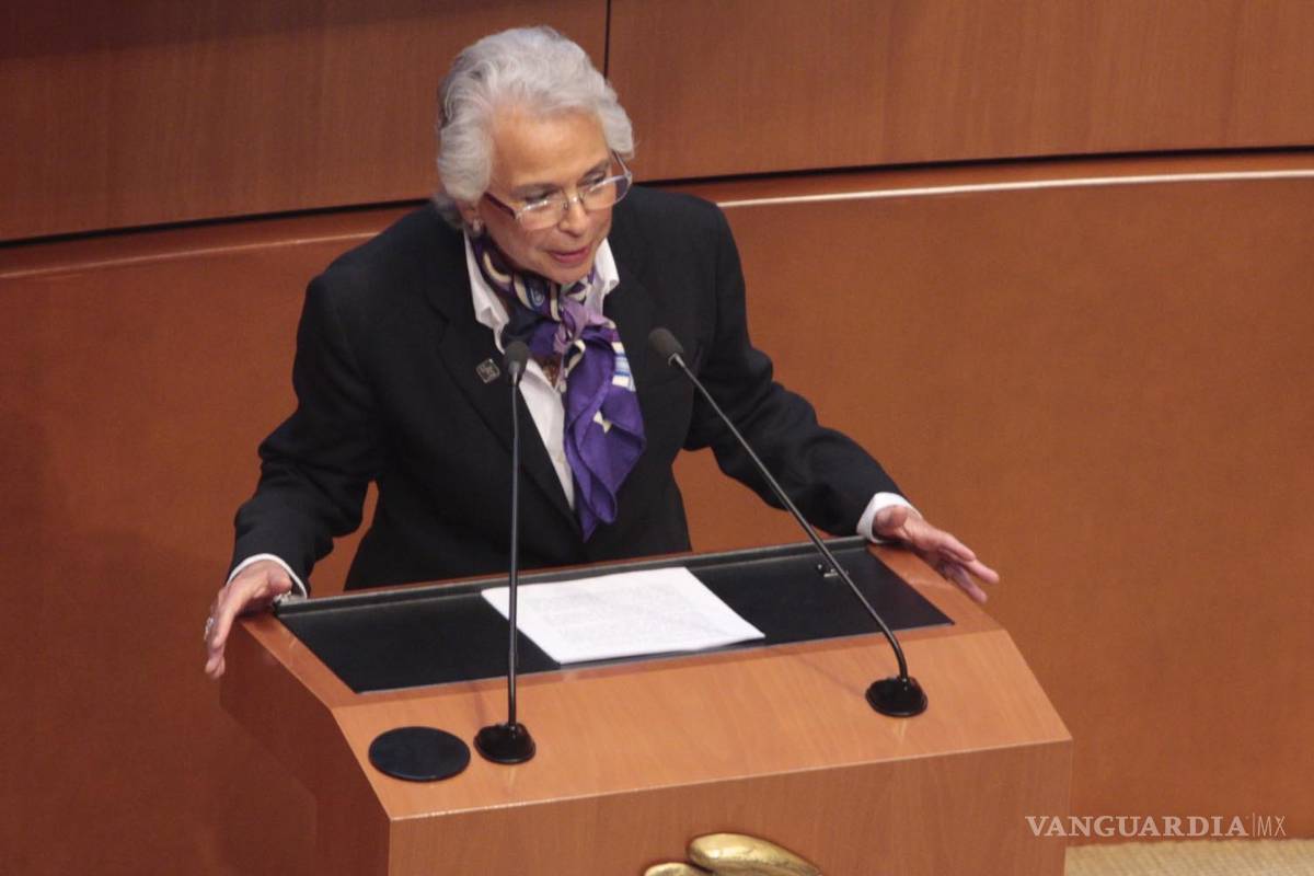 Olga Sánchez Cordero defiende política migratoria de gobierno de AMLO