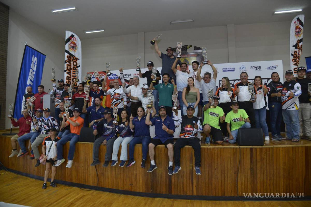Entre el éxito y la adrenalina, premian a ganadores de Coahuila 1000 en Saltillo