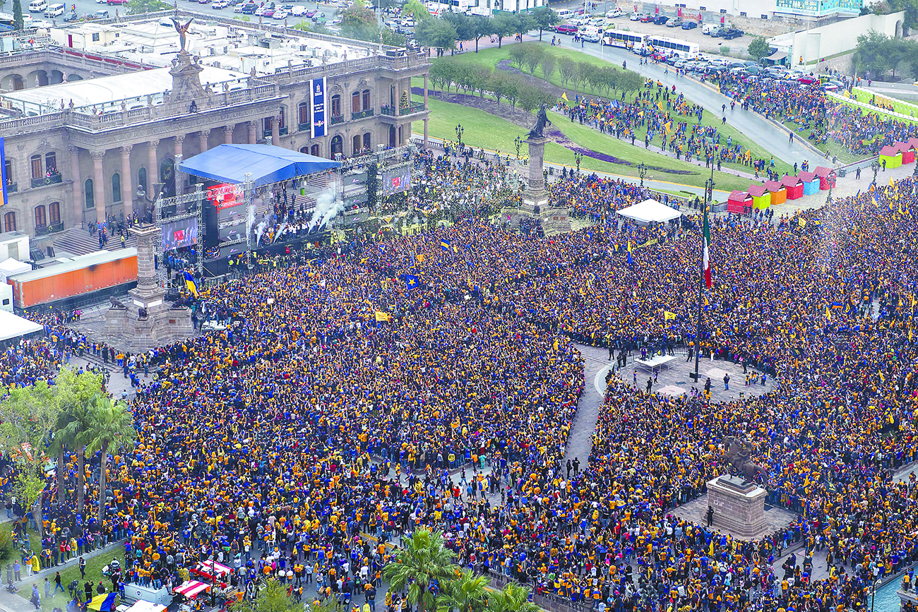Regios festejan la sexta estrella de Tigres