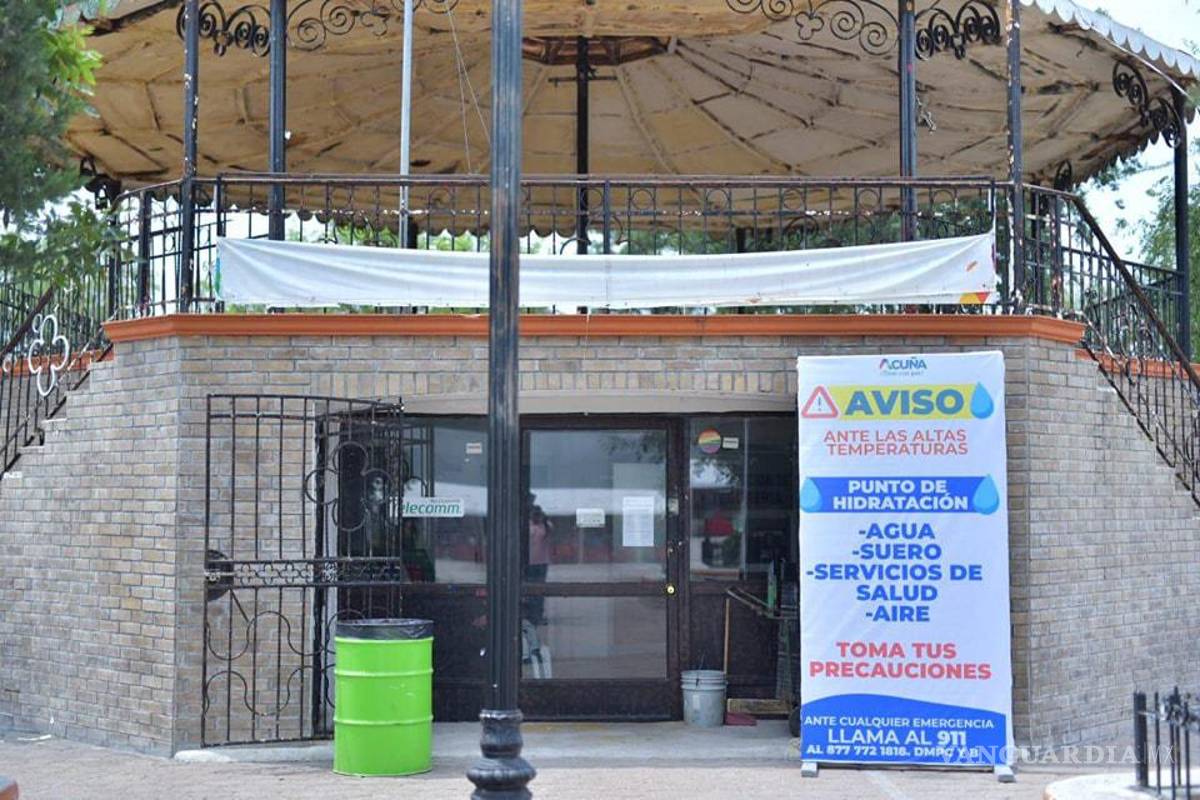 Instala Gobierno de Ciudad Acuña tres Centros de Hidratación; y vienen más