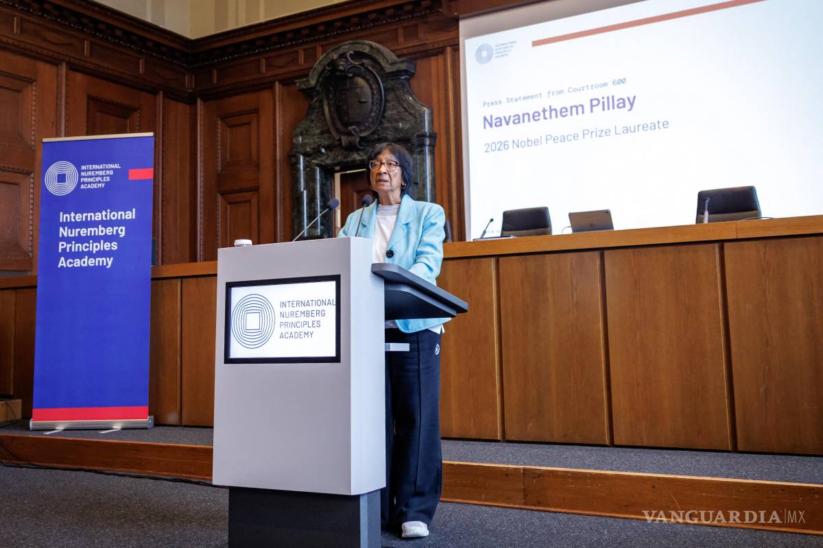 $!Navanethem “Navi” Pillay, da una confrencia de prensa en el Foro de Núremberg, tras anunciarse que había sido galardonada con el Premio Nobel de la Paz.