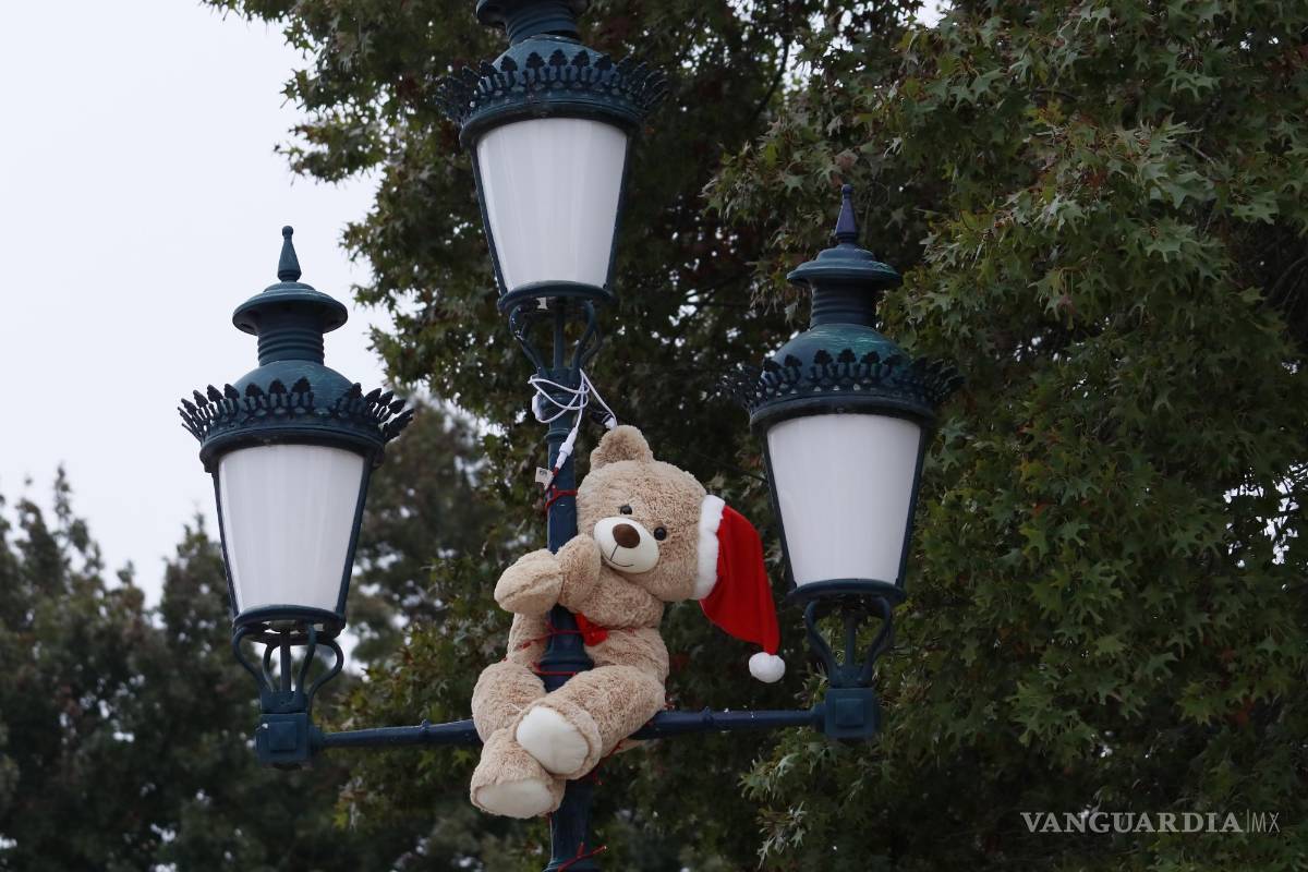 $!Solo unos osos de peluche fueron colocados en algunas luminarias.