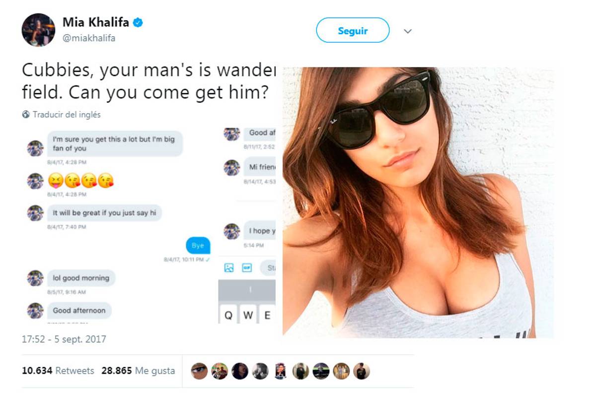 Ex actriz porno 'quema' a jugador de los Cachorros que quiso 'ligar'