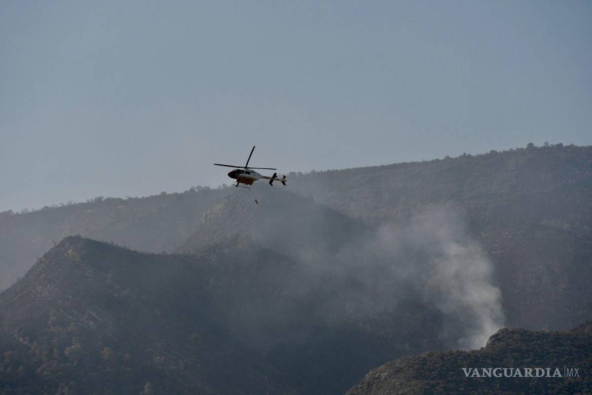 $!Elementos de diversas corporaciones combaten en conjunto los incendios activos.