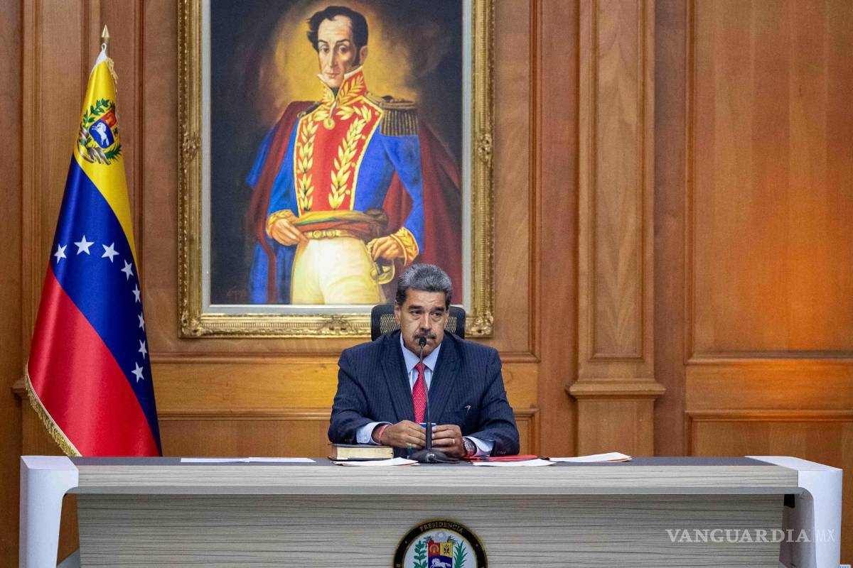 $!El presidente de Venezuela, Nicolás Maduro, durante una rueda de prensa en el Palacio de Miraflores en Caracas, Venezuela.