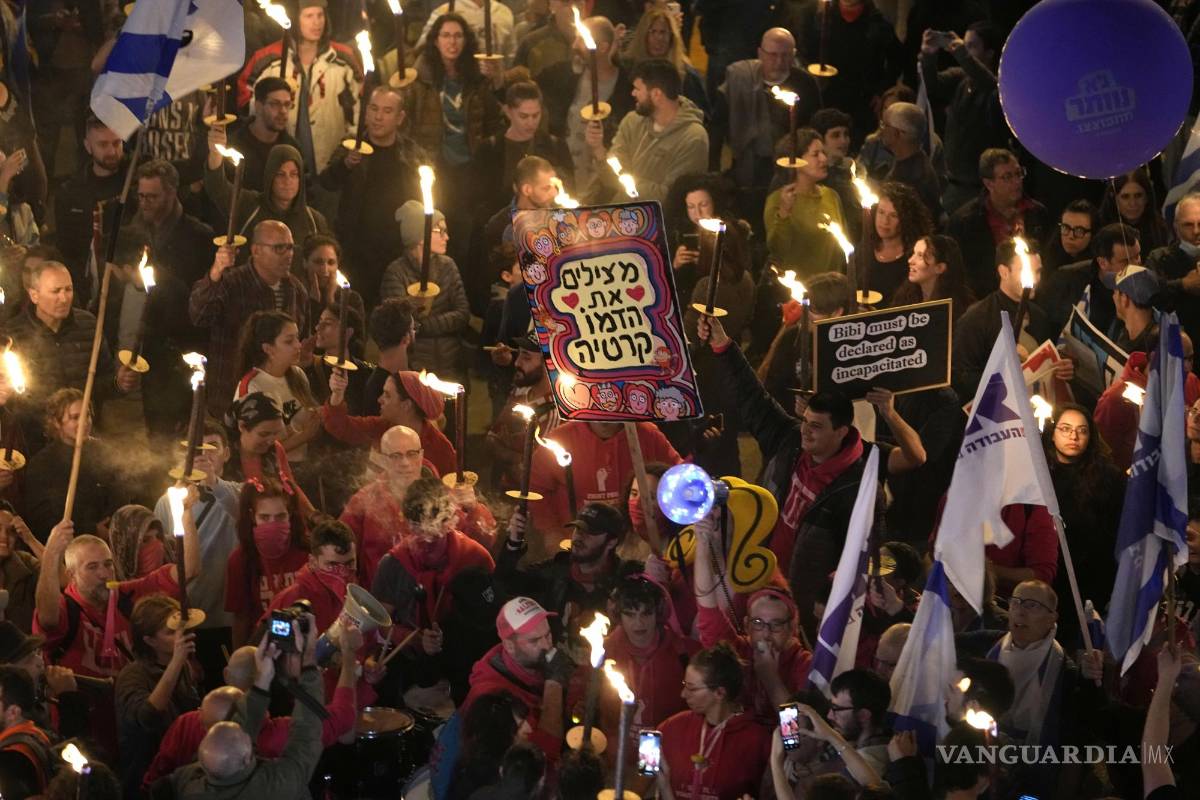 Miles de Israelíes protestan contra las de reformas al sistema judicial impulsadas por Benjamin Netanyahu