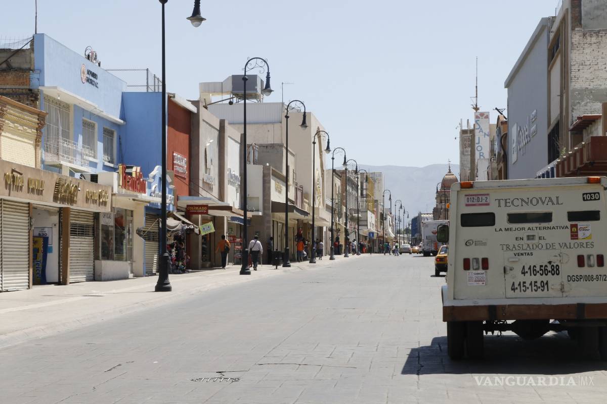 Coronavirus: Cierran por contingencia de COVID-19 algunos comercios del Centro Histórico de Saltillo