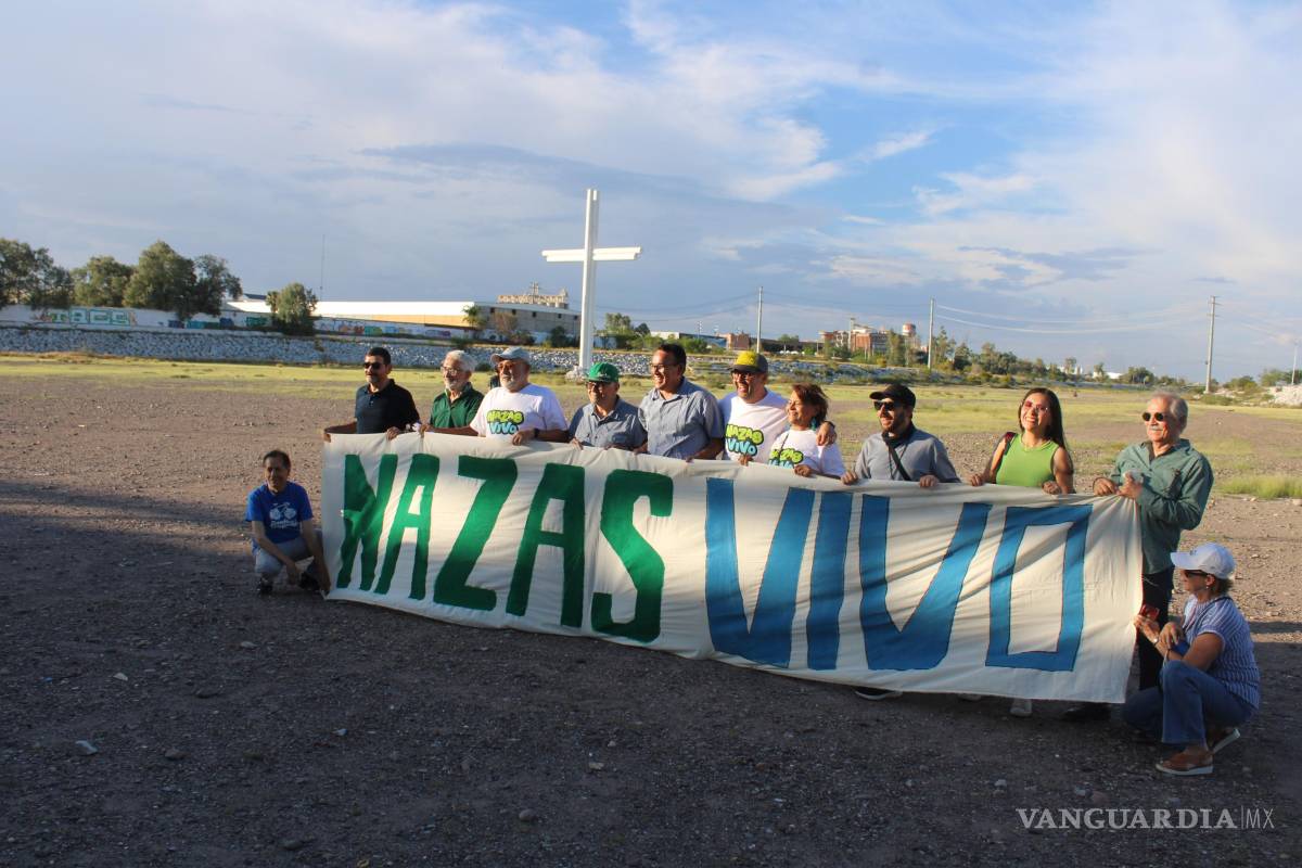 $!La campaña Nazas Vivo es parte de una iniciativa ciudadana que busca recuperar el caudal para tratar de recuperar un acuífero sobreexplotado.
