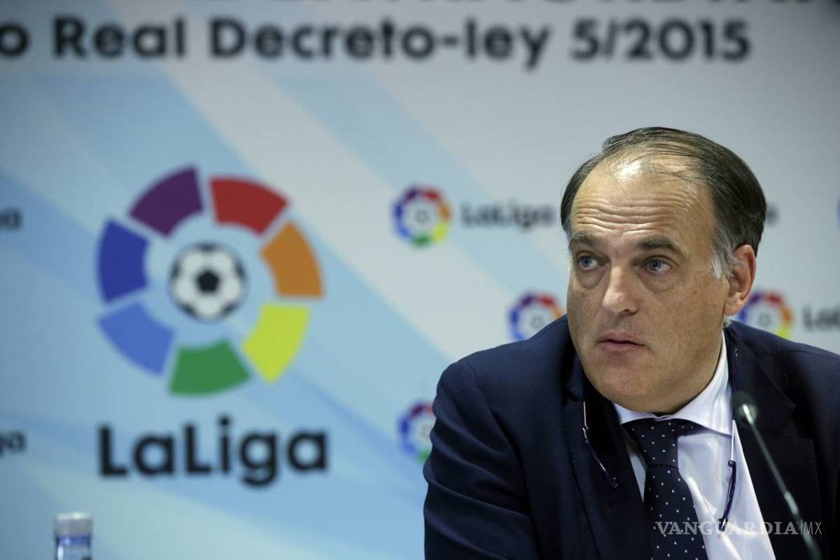 Asegura Javier Tebas que hay jugadores en la Liga española que apuestan