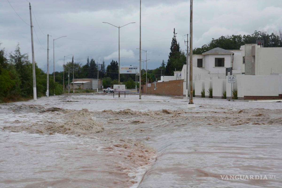 Fuertes lluvias afectan a la zona norte de Saltillo