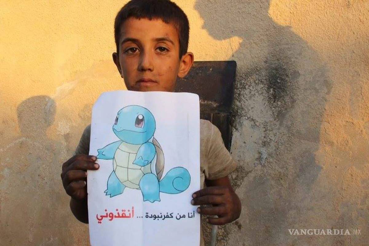 &quot;Hay muchos Pokémon en Siria, ven y sálvame&quot;, lanzan campaña para salvar a niños sirios