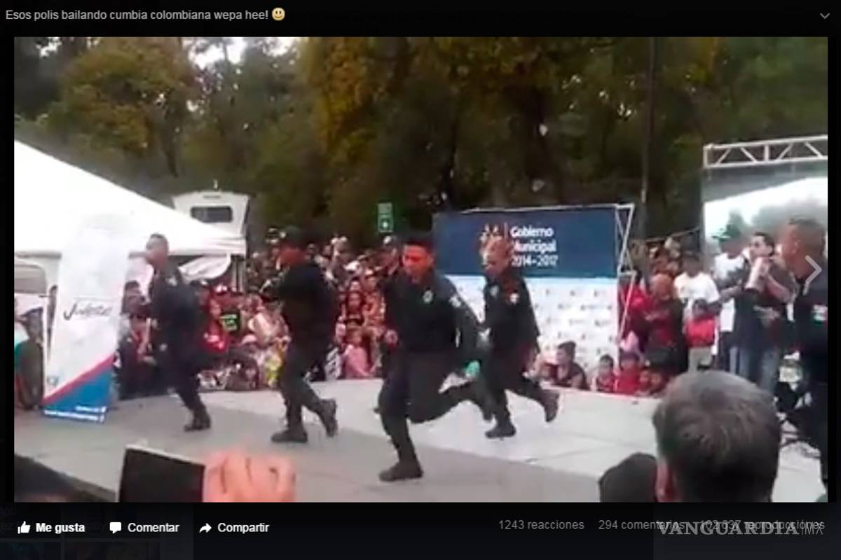 Policías de Saltillo echan 'retas' de colombianas (video)