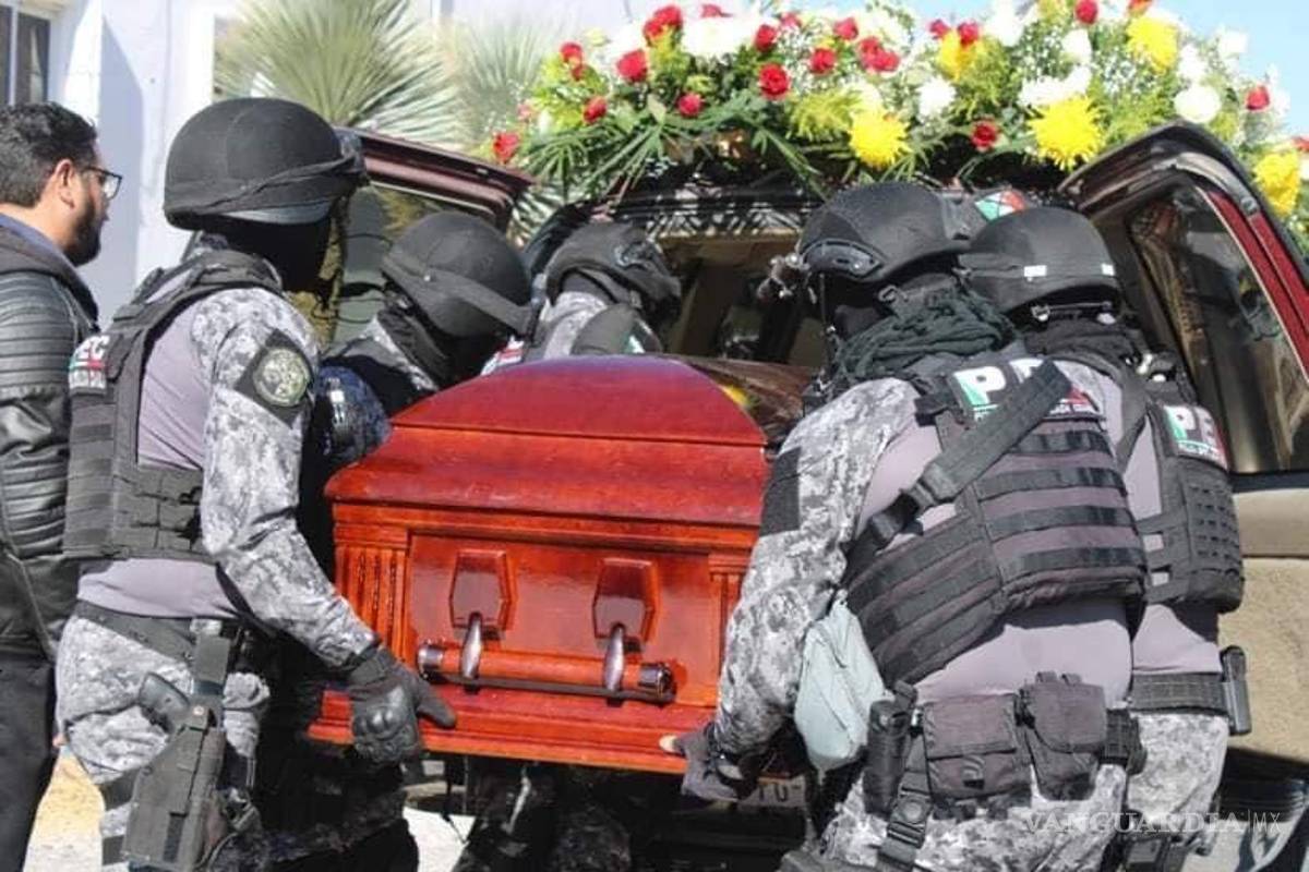 Despiden en Cuatro Ciénegas a elemento abatido en enfrentamiento al norte de Coahuila