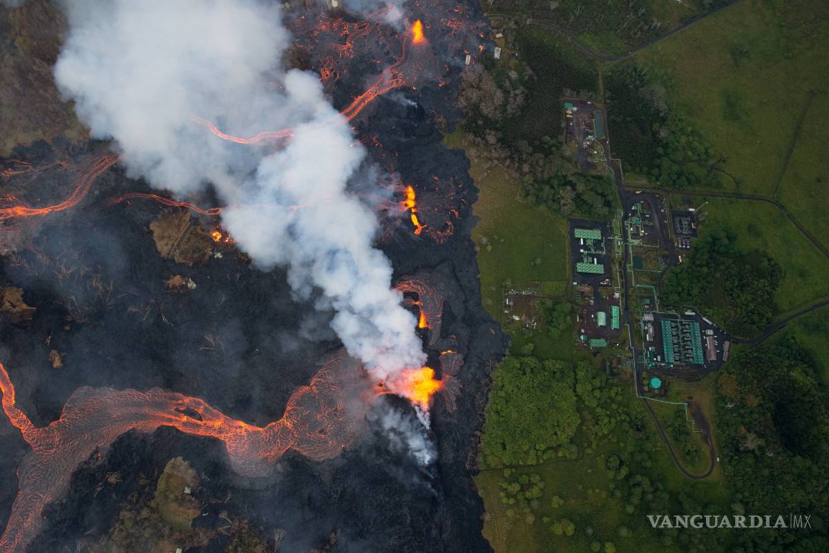 Amenaza lava de Kilauea a una planta geotérmica