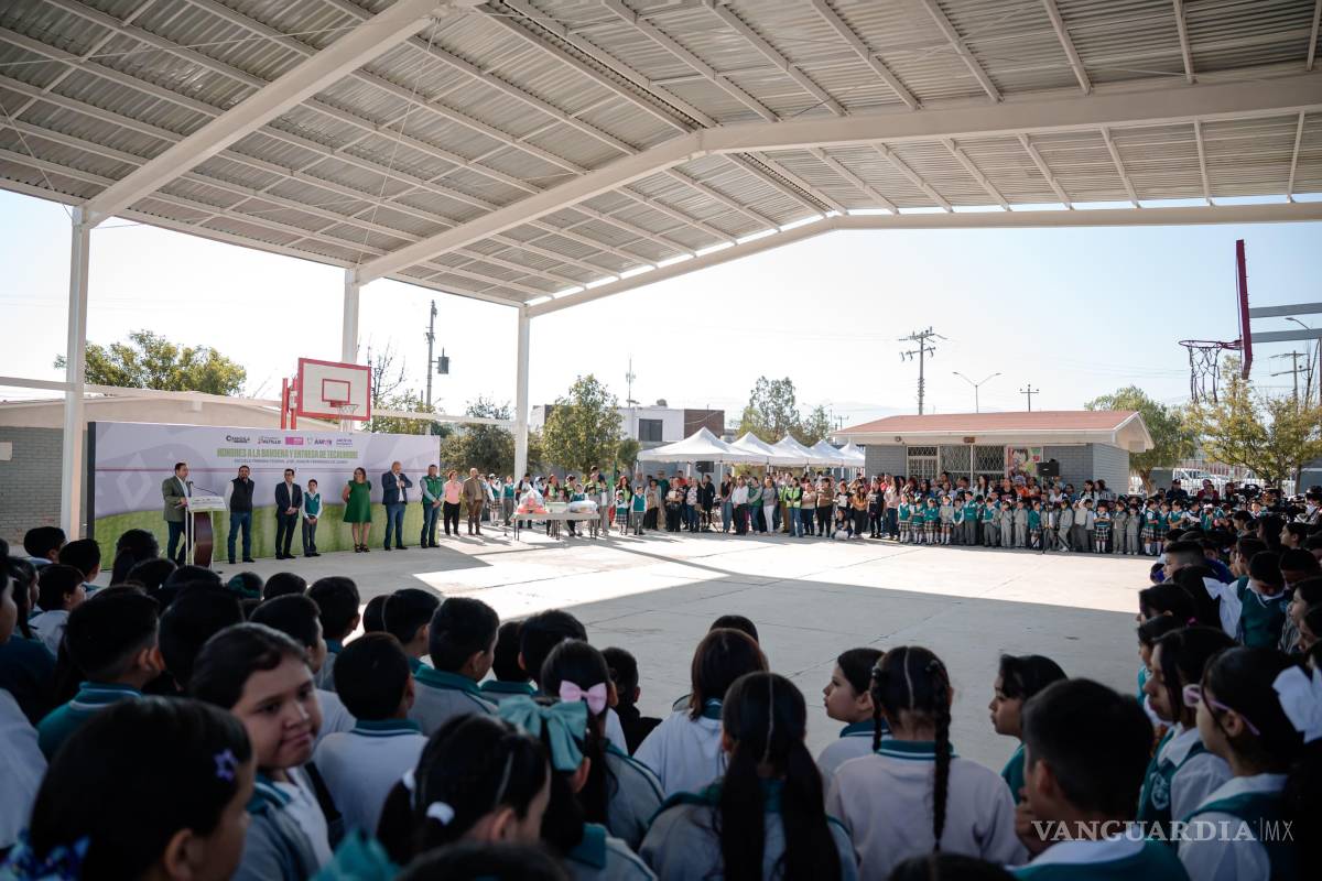 $!La techumbre de 480 metros cuadrados permitirá a los alumnos realizar actividades académicas, deportivas y recreativas protegidos de las inclemencias del tiempo.