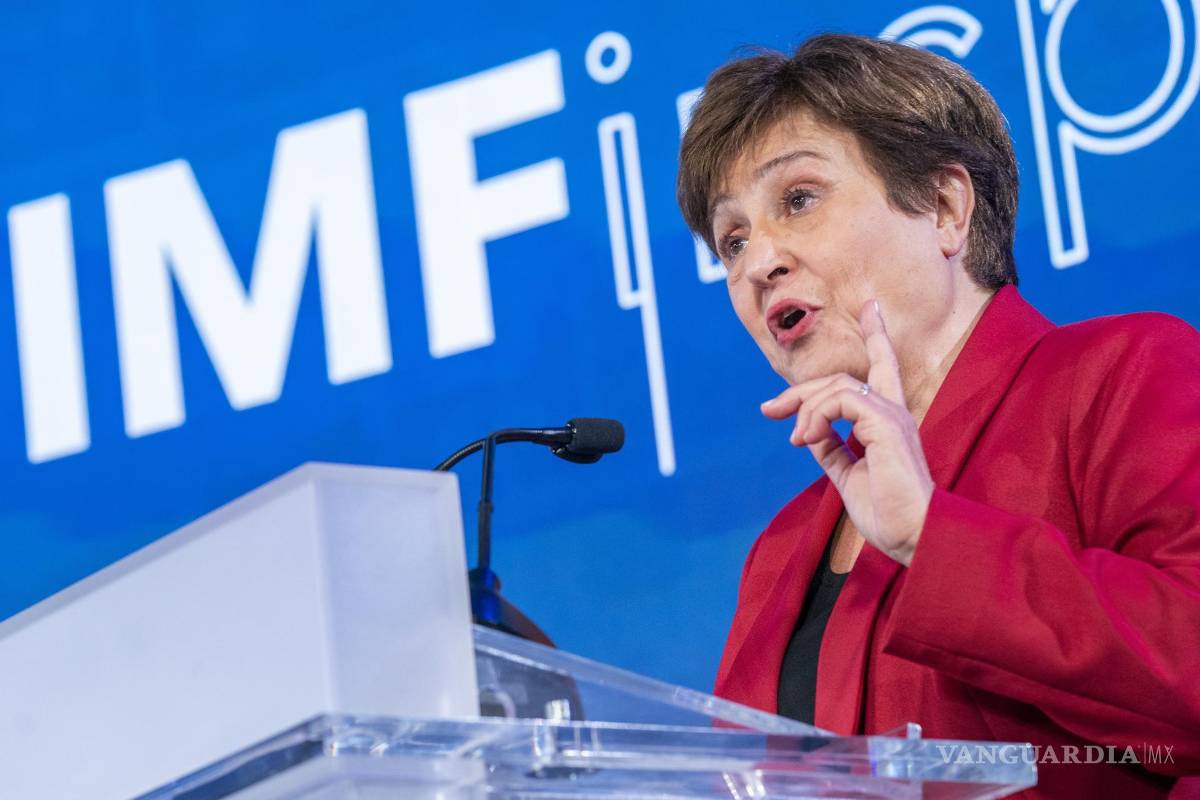 $!La directora del FMI, Kristalina Georgieva, pronuncia un discurso durante las Reuniones de Primavera de 2023 del FMI y el Banco Mundial en Washington.