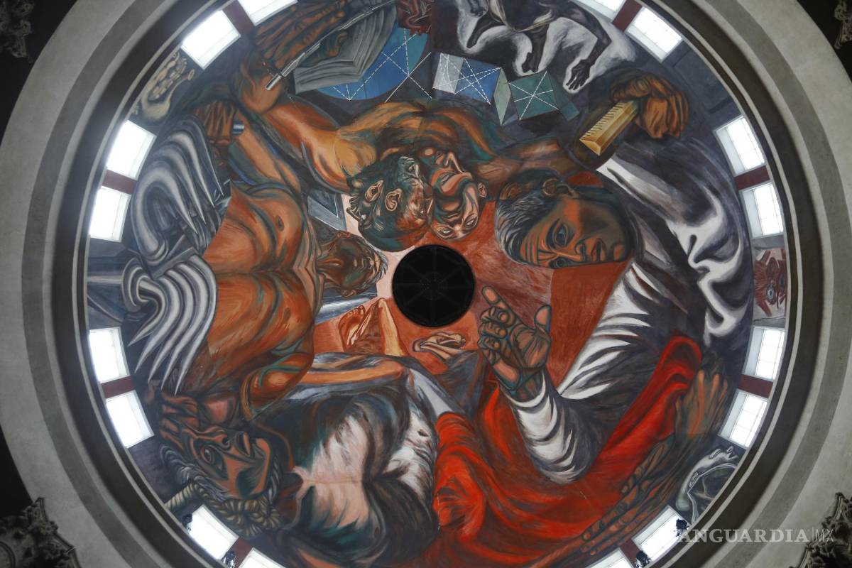 El mural ‘El hombre creador y rebelde’ de José Clemente Orozco sufre daños tras sismos en Guadalajara