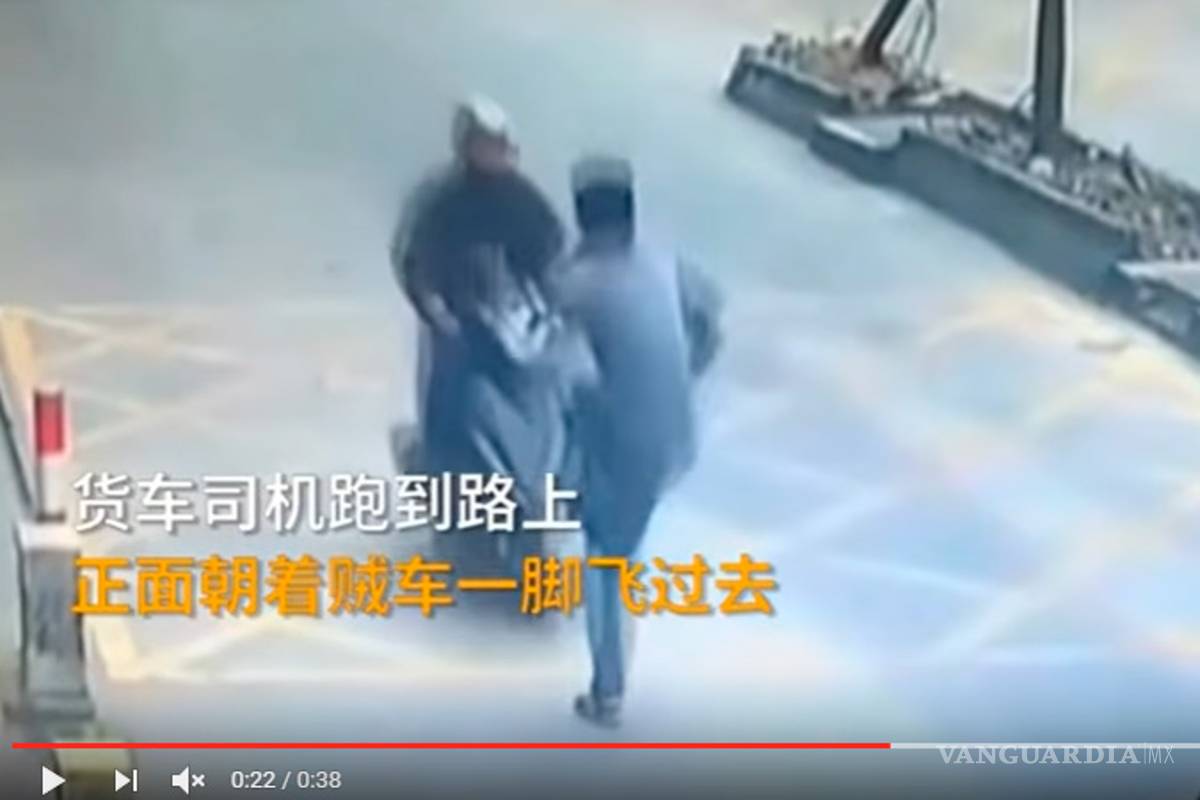 Esto pasa cuando un ladrón se topa con un camionero que sabe kung-fu