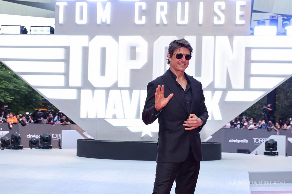 $!Tom Cruise en la premiere de Top Gun: Maverick en la Ciudad de México.