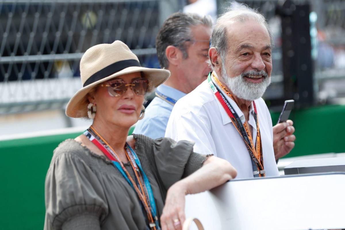$!Mercedes Sánchez Navarro y su novio Carlos SLim Helú durante la Formula 1 Gran Premio de la Ciudad de México.