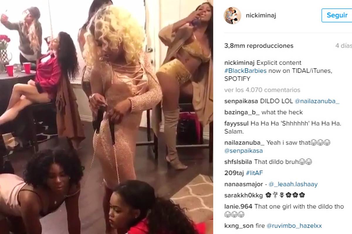 Nicki Minaj realizó un erótico "mannequin challenge"